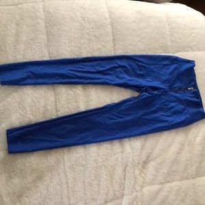 sexy blue high waist leggings